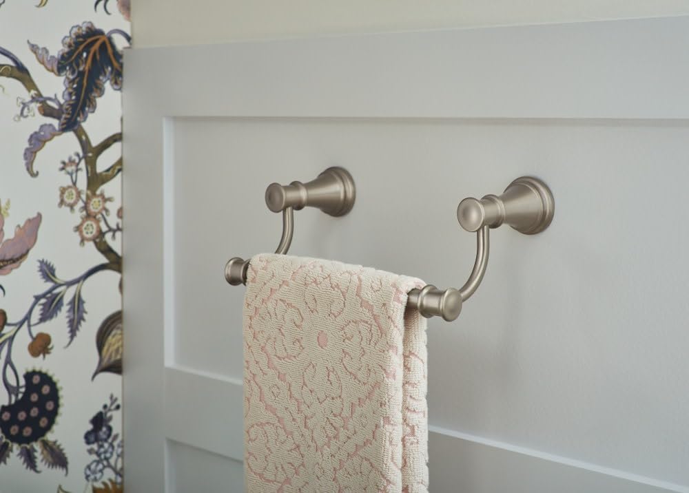 Moen YB6486NL Belfield 9-Inch Bathroom Hand Towel Bar, Polished Nickel