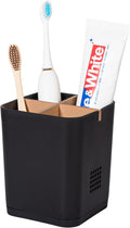 Electric Toothbrush Holder Tooth Brush and Toothpaste Organizer, Black