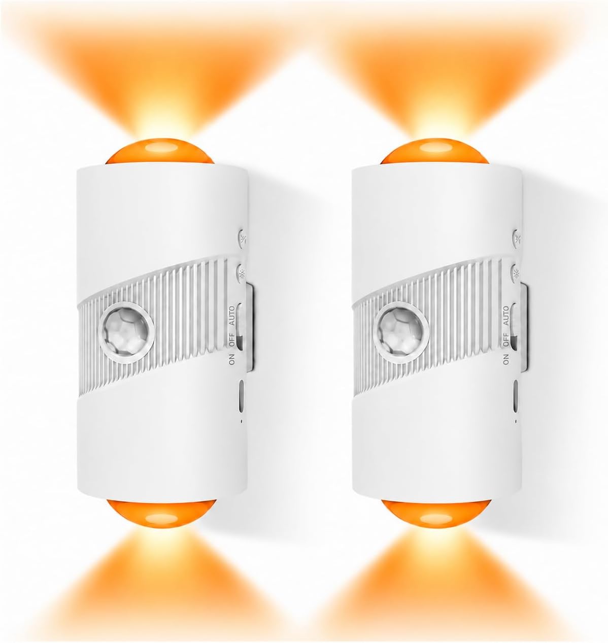 2 Pack Motion Sensor Night Lights, 8 Colors, Magnetic, 3 Modes