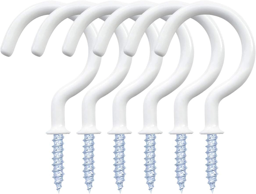 yuntop 12 Pack Vinyl Coated Ceiling Hooks,Screw-in Mug Hooks