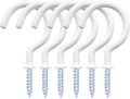 yuntop 12 Pack Vinyl Coated Ceiling Hooks,Screw-in Mug Hooks