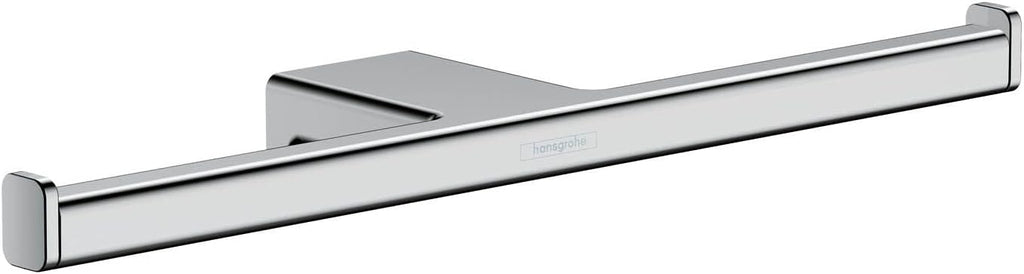 hansgrohe AddStoris Double Roll Holder in Chrome 1-inch Accessories in Chrome, 41748000