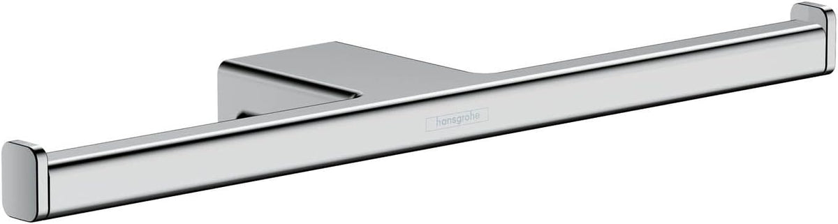 hansgrohe AddStoris Double Roll Holder in Chrome 1-inch Accessories in Chrome, 41748000