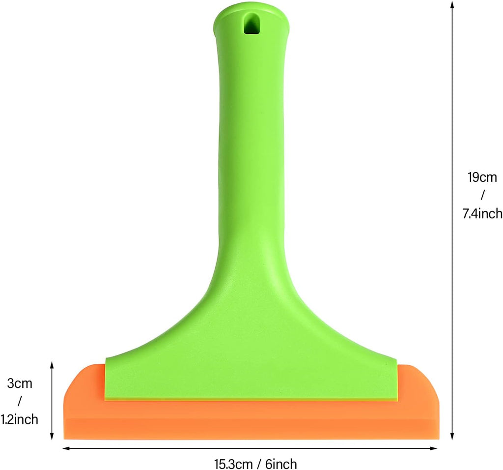 Gomake Small Silicone Squeegee Window Shower Squeegee,Auto Water Blade Squeegee for Shower Glass Door,Car Windshield, Window, Mirror, Bathroom,Countertop Cleaning