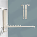 Over The Door Drying Rack for Clothes - 2 Brackets For Different Door Thickness - All Metal Fold Away Clothes Rails (Ivory White)