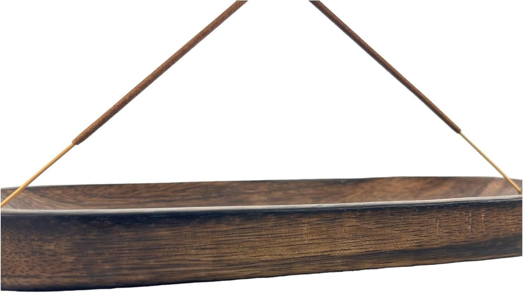 Incense Holder-Incense Burner/Ash Catcher-Handmade Wooden Incense Stick Tray Home- Meditation & Yoga Great Gift Table Décor (11"x 4" Inch)
