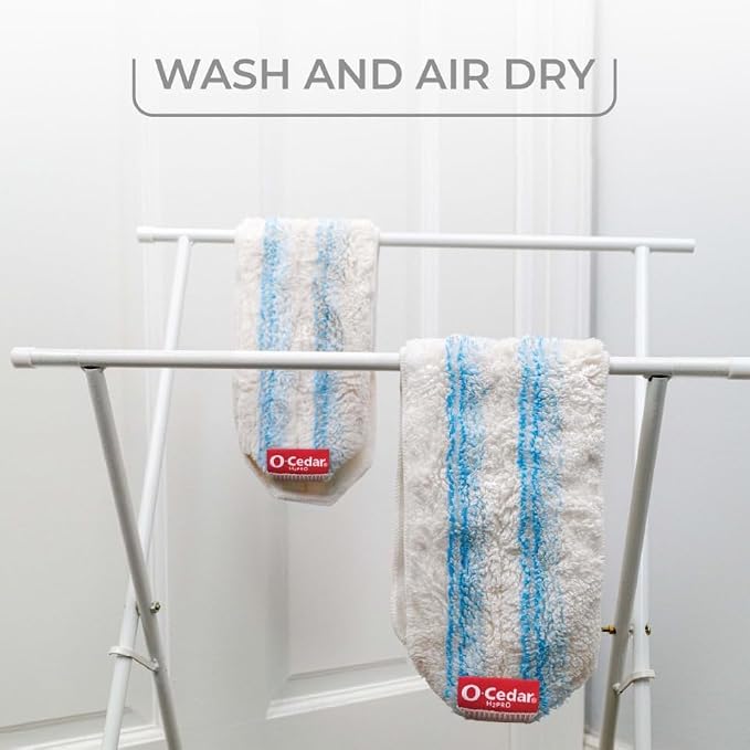 O-Cedar Genuine H2prO Mop Pad Replacement (3-Pack) | Microfiber Refill | Machine Washable | Compatible with O-Cedar H2prO Spin Mop System