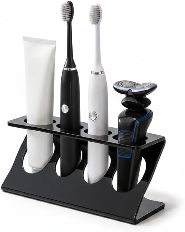 Electric Toothbrush Holder 4 Slot Fits Oral-B Sonicare Quip, Bathroom Caddy