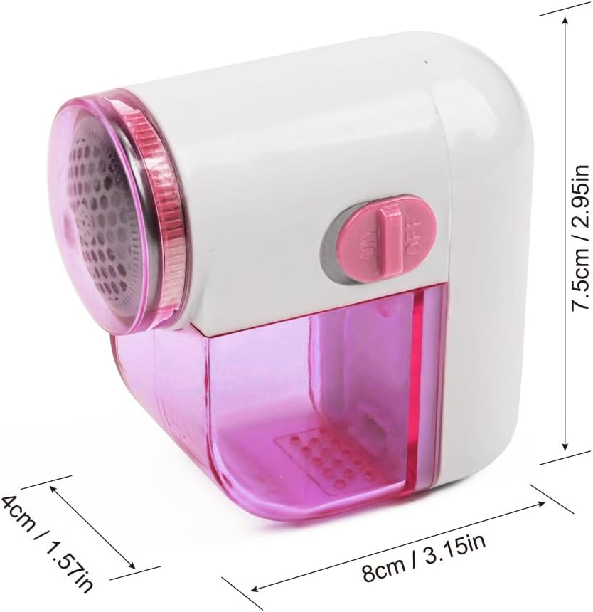 Fabric Shaver, Lint Remover for Clothes (Pink and White)