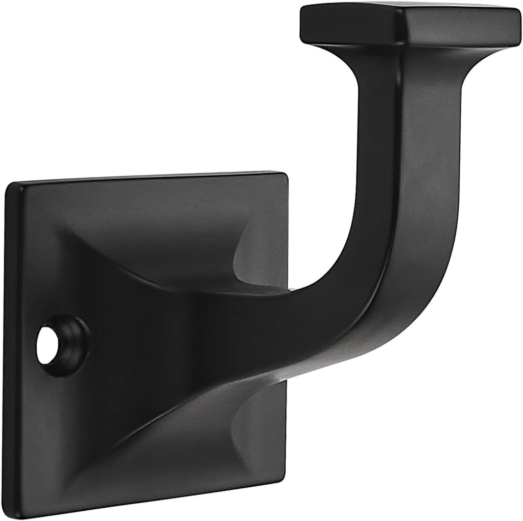 SAILING 5 Pack Coat Hooks - Matte Black Robe Hooks Decorative Wall Hooks for Bathroom Bedroom Kitchen Towel Robe Clothes Cabinet Closet Bathroom Hardware