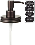 Amolliar Mason Jar Liquid Soap Dispenser Lid, Bathroom Decor, Bronze 1 Pack