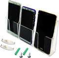 Media Organizer Storage Box Wall Mount Phone Holder (Three Grid)