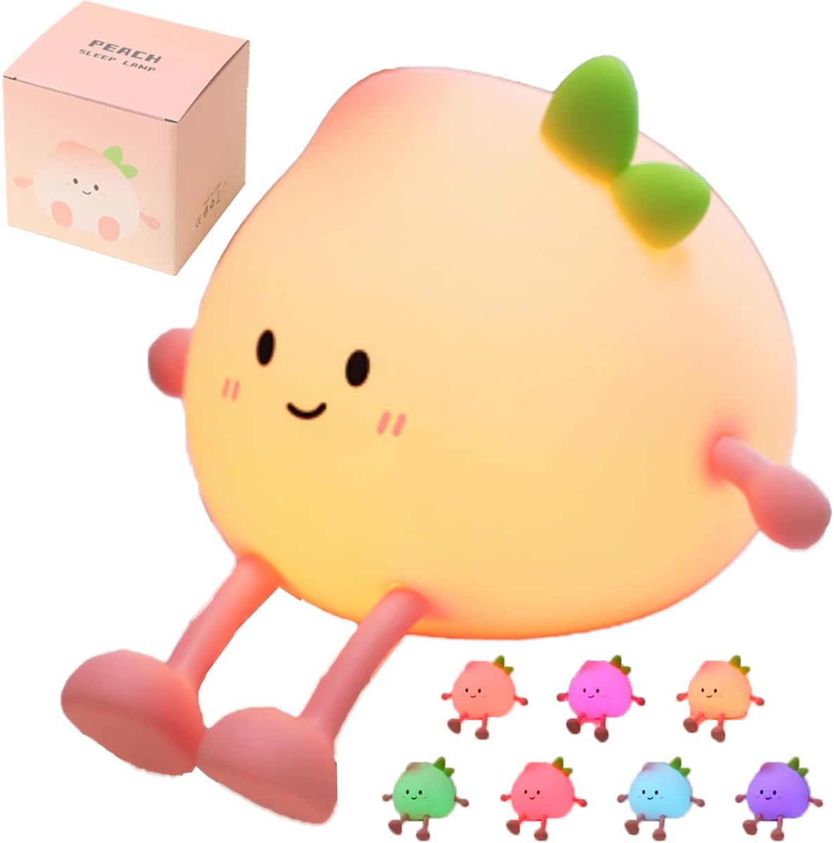 Peach Silicone Dimmable Sleeping and Decoration Nightlight