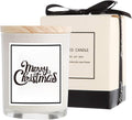 Christmas Candles - Christmas Gifts for Women Men, 100% Pure Natural Soy Wax with Plant Essential Oils, Perfect for Bath, Yoga(Vanilla Coconut)