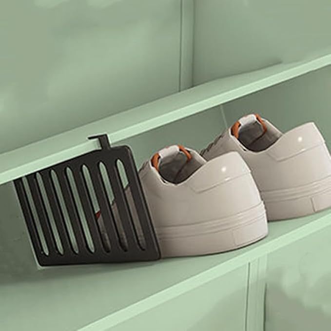 PRETYZOOM Shoe Rack Divider for Shoe Cabinet Closet Shelf Divider with Flip Stopper Anti-Tip Organizer for Entryway Storage 2 Pack 6.57 X 3.30 X 0.19 in