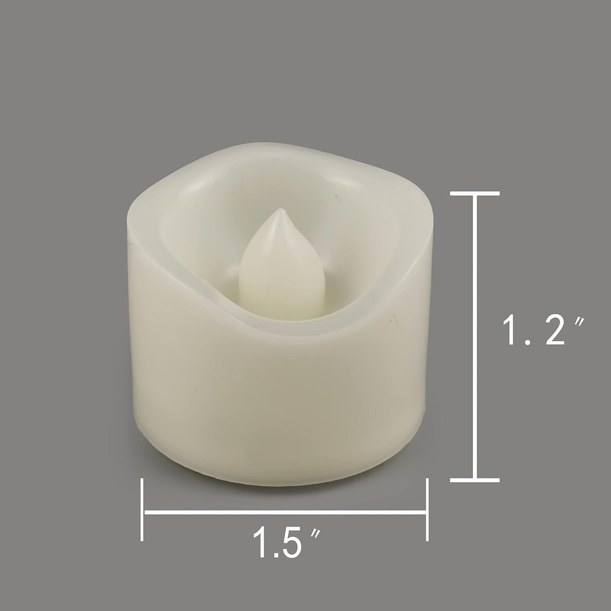 Battery Operated Flameless Warm White LED Tea Lights Votive Candles 6 Pack