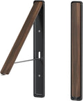 LEQ Clothes Drying Rack Wall Mounted, Foldable Laundry Drying Rack with Wood-Tone Aluminum Frame, Rustproof Retractable Clothes Hanger for Small Laundry Room, Bathroom, Balcony,Black