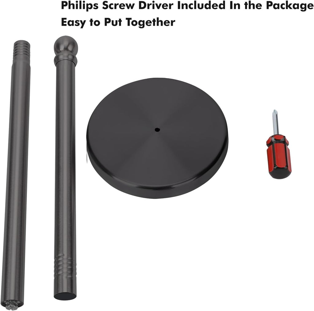Toilet Paper Holder Stand Holding Up to 5 Paper Rolls, Free-Standing Spare Rolls Storage Holder, Stainless Steel (Black)