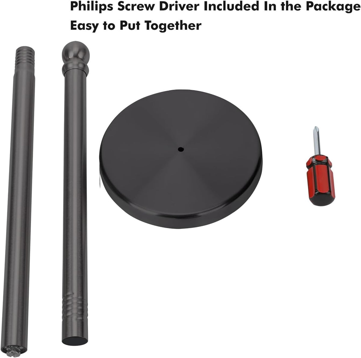 Toilet Paper Holder Stand Holding Up to 5 Paper Rolls, Free-Standing Spare Rolls Storage Holder, Stainless Steel (Black)