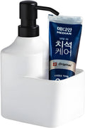 Gets Soap Dispenser White Ceramic Pump Bottle with Storage Holder