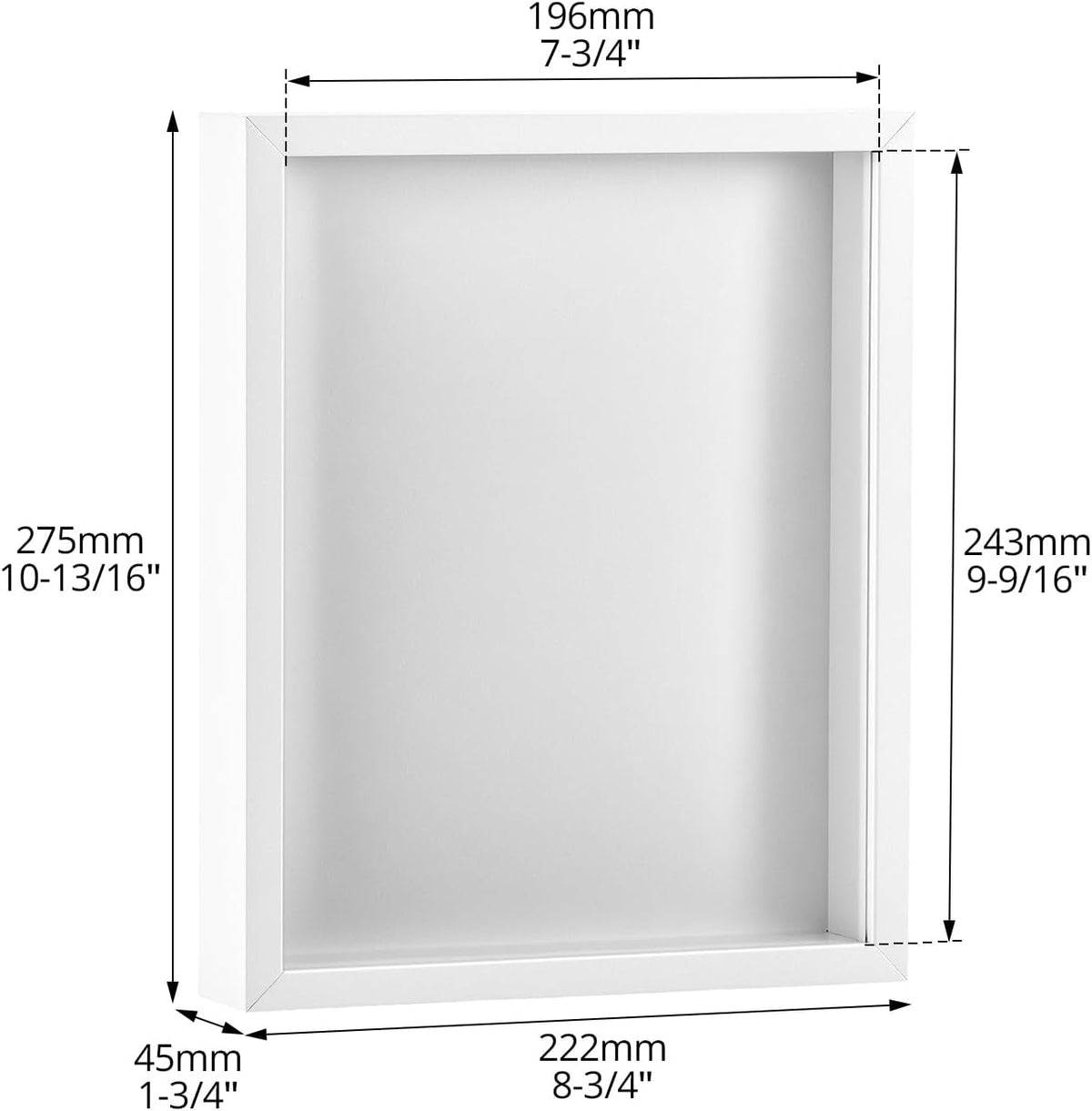 QWORK 8 x 10in Shadow Box Picture Frames - MDF Wood with Acrylic Front, 3 Pack Square Shadow Boxes Display Cases for Photos, Crafts, and Keepsakes