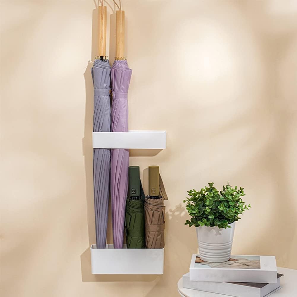 Wall Mount Umbrella Holder, No Drill Adhesive Umbrella Storage Stand