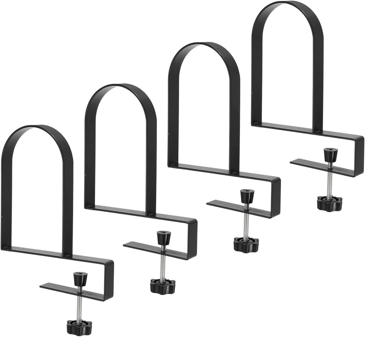 PATIKIL Adjustable Book Ends for Shelves Black 4 Pcs
