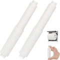 Toilet Paper Holder Roller Replacement, 2Pcs 6.5inch Plastic Toilet Paper Spring Rod Toilet Tissue Holder Replacement Spindle Replacement Rod fits Extra Large Bathroom Tissue Rolls (White)