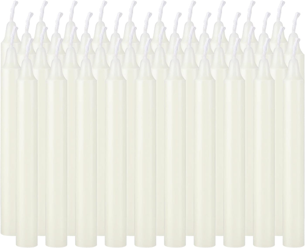 YOROXRG Set of 40 Ivory Candles Mini Unscented Taper Candles for Christmas,Household, Wedding, Rituals, Prayer, Birthdays, Meditation, Altar,Party and Home Décor Candlesticks - 4 Inch Tall