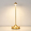Cordless LED Table Lamp, Rechargeable, 3 Color Dimmable, Gold
