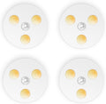 USB Rechargeable Motion Sensor Night Lights,Cabinet Lights, 3 Color Temperatures,Wireless Stick On Under Counter Lights for Wardrobe, Kitchen, Bathroom, Stairway, Bedroom,Closet(4 Pack)