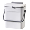 LALASTAR Small Trash Can with Lid, Kitchen Compost Bin for Countertop or Under Sink, Plastic Hanging Waste Basket for RV/Office/Bedroom/Dorm, Mountable, 9L/2.4 Gal, White