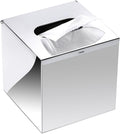 Sumnacon Square Tissue Box Cover Wall Mounted Tissue Box Holder,Silver