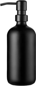 GMISUN Black Soap Dispenser, 1 Pack Matte Black Bathroom Hand Soap Dispensers, 17 Fl Oz Dish Soap Dispenser for Kitchen with Rustproof Stainless Steel Pump, Modern Liquid Dishwashing Dispensers Bottle