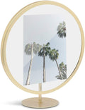 Umbra Infinity Picture Frame, Floating Photo Display for Desk or Wall, 5X7, MAT BRAS