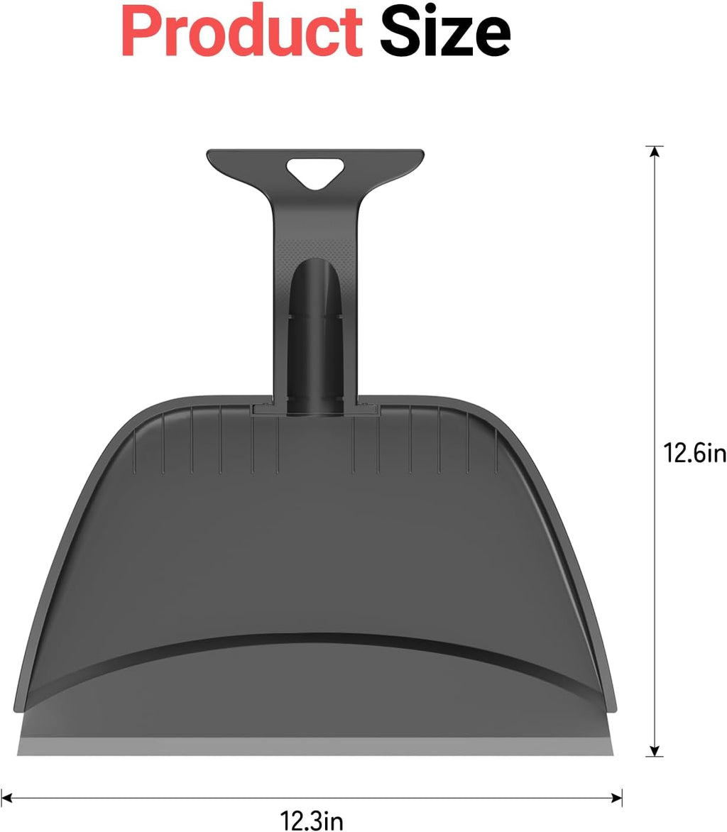 SetSail Step-on Dustpan with Rubber Lip 12-inch Wide Large Dustpan 2 Pack