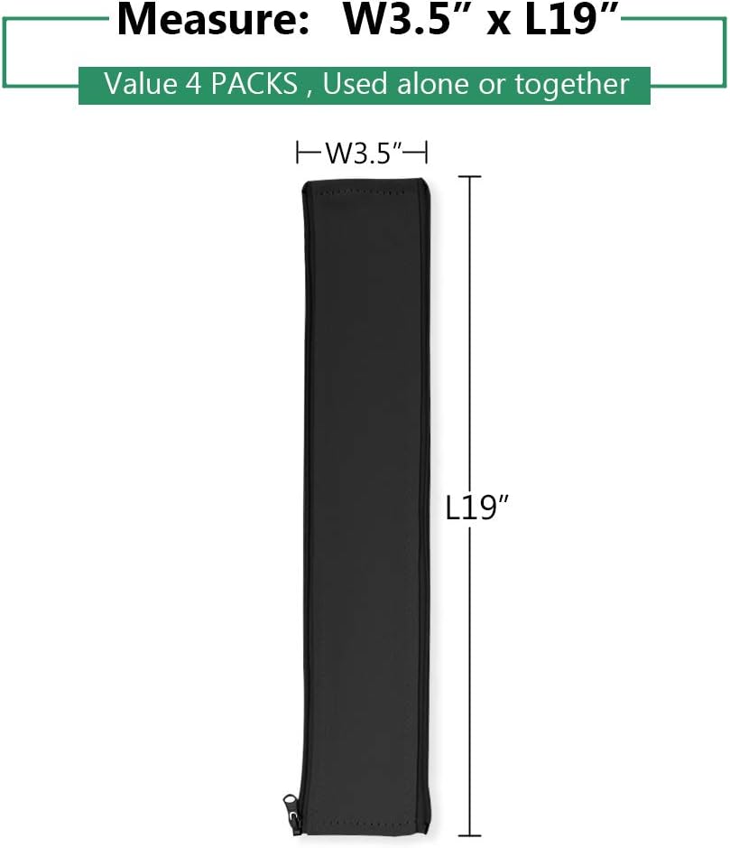StangH Cable Management Sleeves for Wires 19 Inch, 4 Pieces -Black