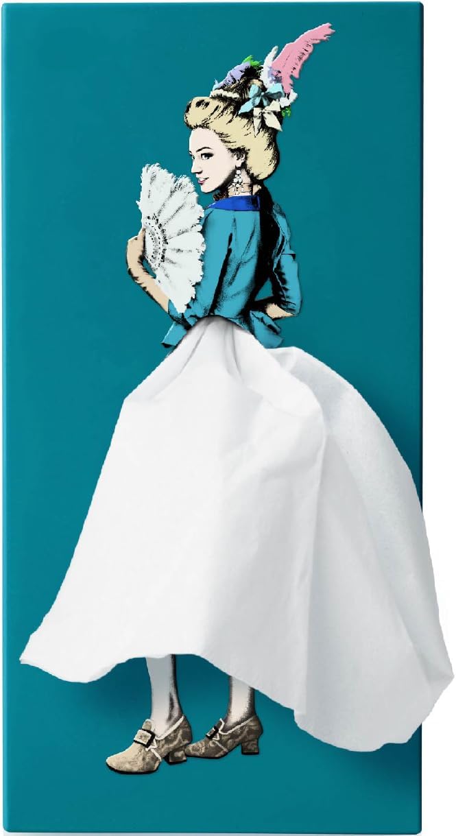 Flying Skirt® Tissue Box - The Original Design, Metal Base (Marie)