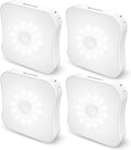 Rechargeable Motion Sensor Light Indoor Stair Lights Rechargeable Battery Night Light Stick On Magnetic Motion Lights for Stair, Step, Hallway, Closet, Cabinet, Bathroom, Cool White, 4 Pack