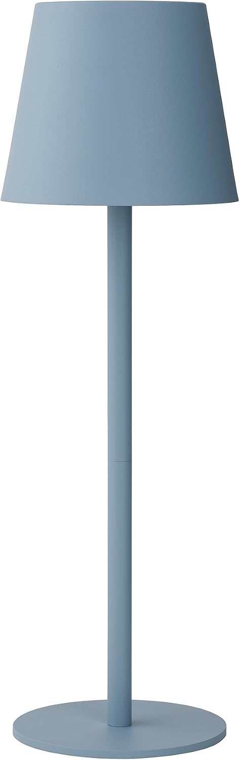 Versa LED Cordless USB-C Re-Chargeable Desk Lamp, 5200mAh Battery Operated with 3 Color Temperature 2700K-3000K-3500K and Fingertip Touch On/Off Plus Dimming with Two 5in Adj Height Stems in Sky Blue