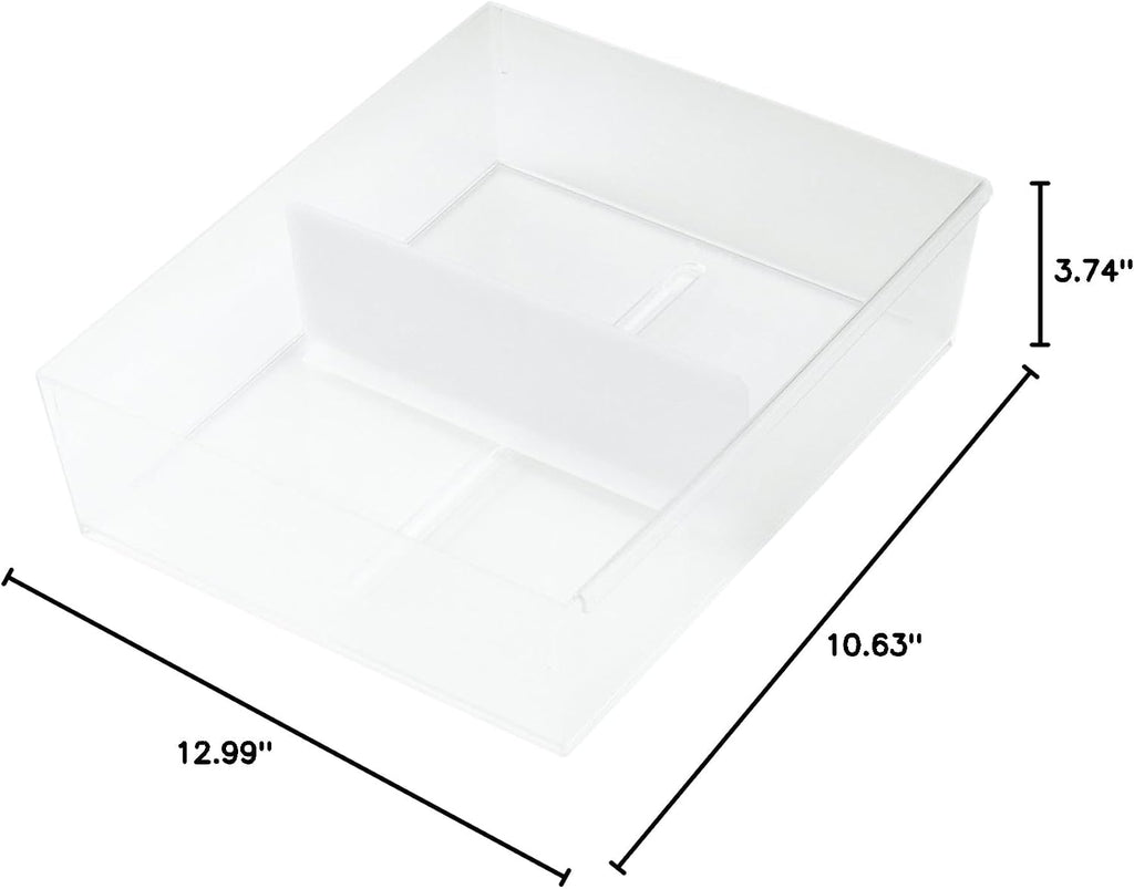 Like-it | CSP-12 | Drawer Organizer | T-Shirts Case | T-Shirts organizer | One adjustable divider included | 10.63" × 12.99" × 3.74" | Clear |