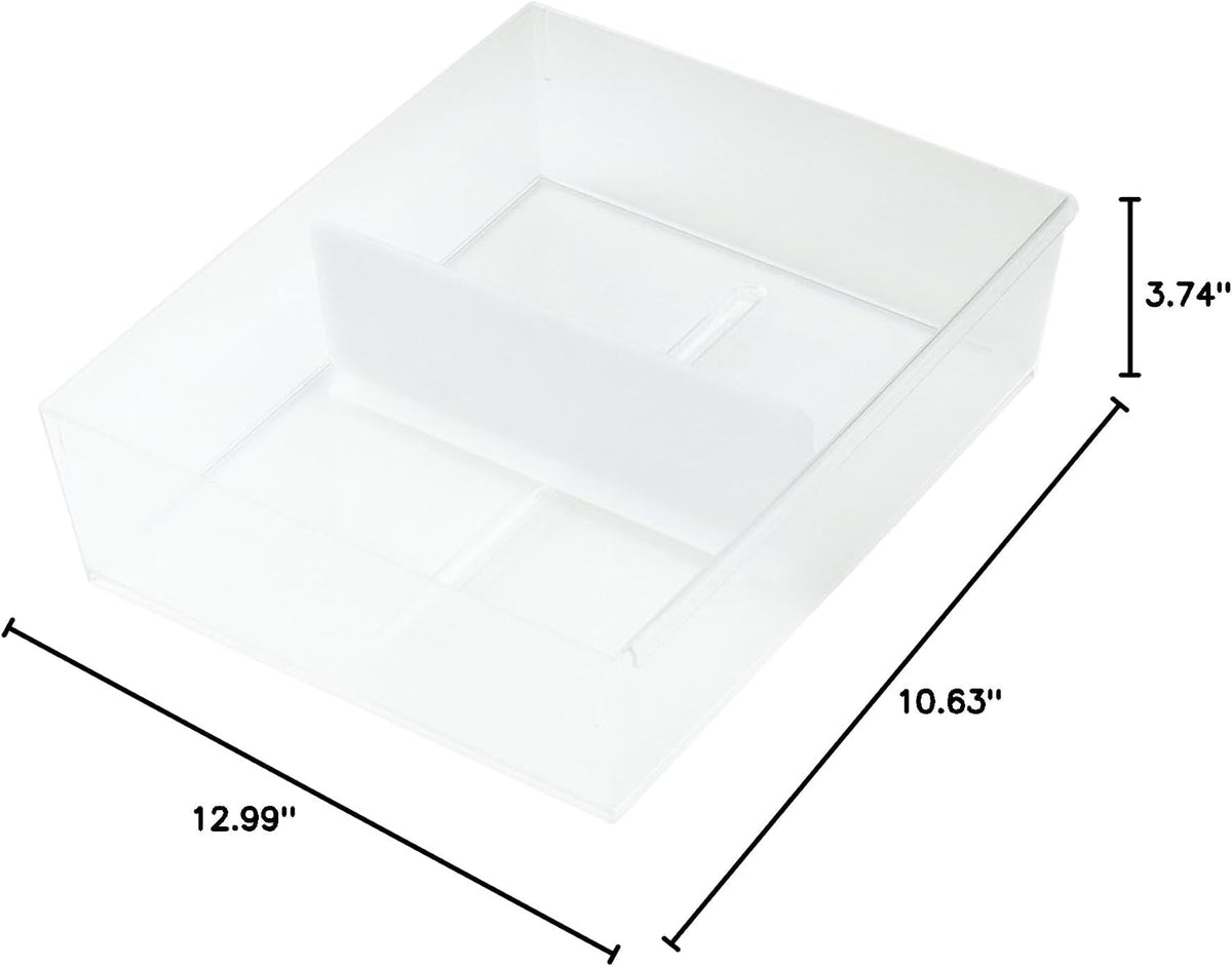 Like-it | CSP-12 | Drawer Organizer | T-Shirts Case | T-Shirts organizer | One adjustable divider included | 10.63" × 12.99" × 3.74" | Clear |