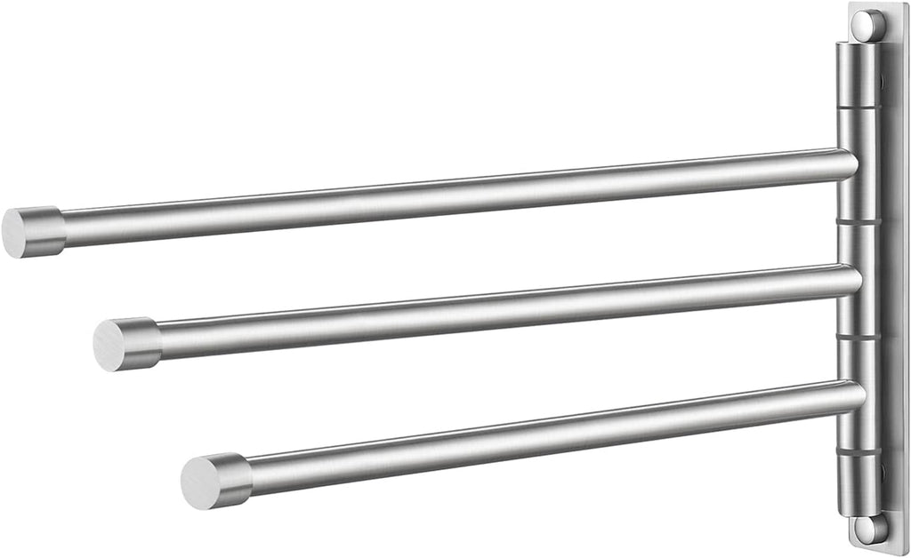 KES Bathroom Towel Bar, 13.8 Inch Swing Arm, Wall Mount, Swing Out 3-Arm