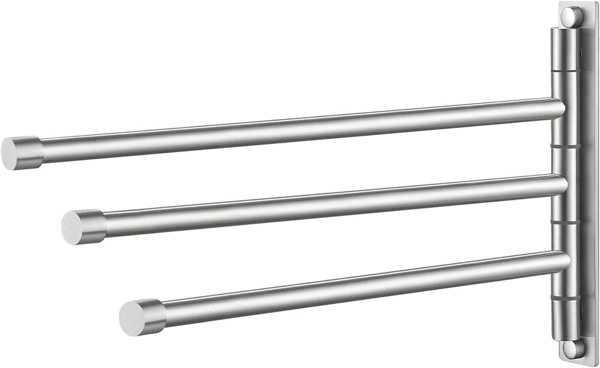 KES Bathroom Towel Bar, 13.8 Inch Swing Arm, Wall Mount, Swing Out 3-Arm