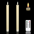 GenSwin Led Flameless Taper Candles Battery Operated Remote Timer Ivory