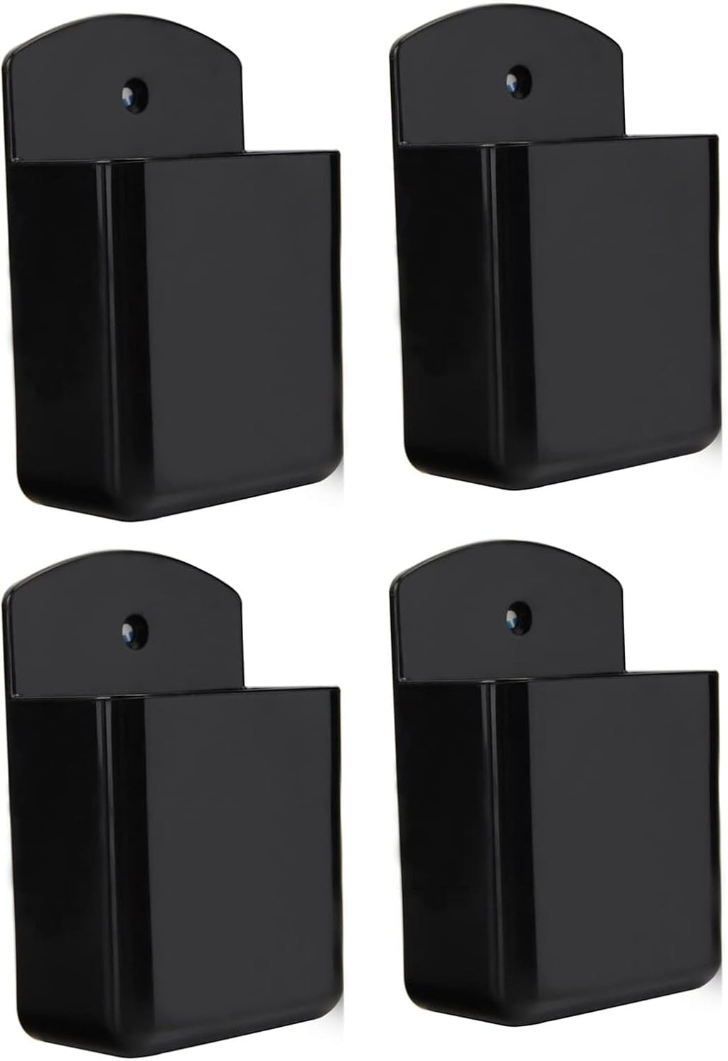 Pack of 4 Self Adhesive TV Air Conditioner Remote Control Holder Wall Mount Storage Box Organizer