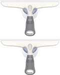 MR.SIGA Silicone Squeegee for Shower Doors, 10 inch, White & Gray, 2 Pack