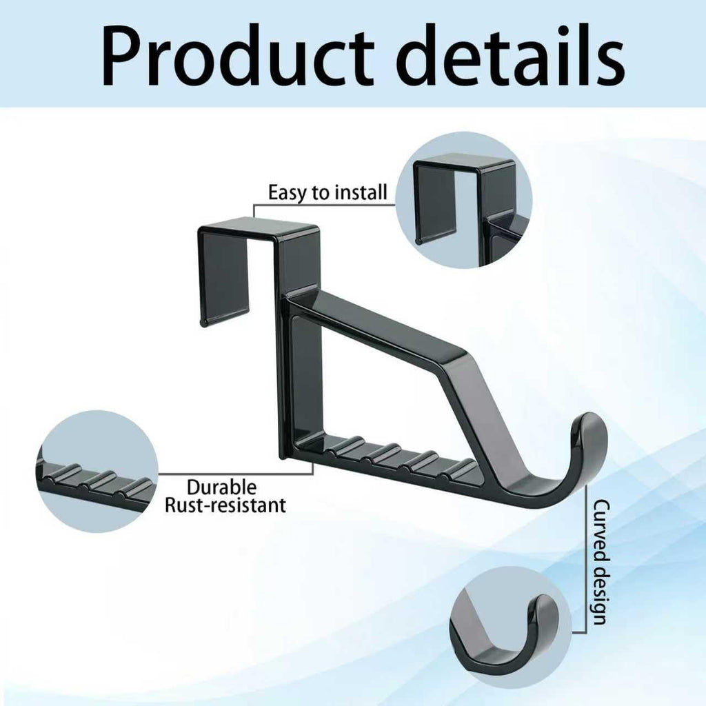 NewTalent 2pcs Over the Door Hanger Holder, 2 Pack Over The Door Hooks for Hangers, Door Hanger Hooks, Storage Organizers