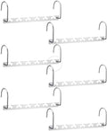 Meetu Space Saving Hangers - Metal Clothes Hangers with 6X2 Slots, Magic Cascading Design, Updated Hooks (Pack of 6)
