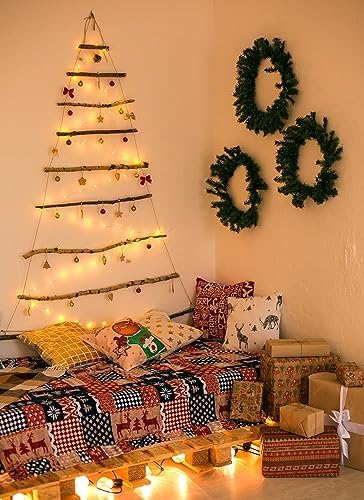 Brightown 12 Pack 7ft Battery Operated LED Fairy Lights for Xmas Decoration